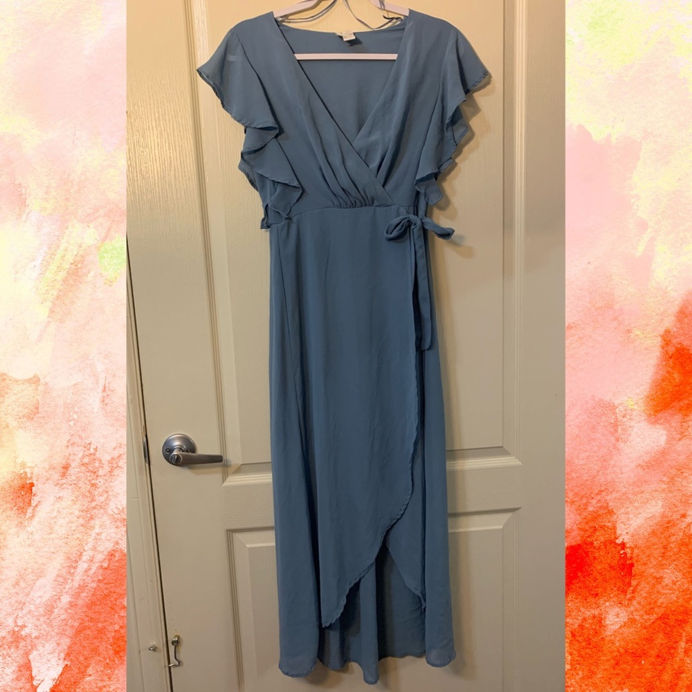 Sky blue Wrap Dress